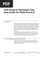 COD Phase-In Participant Test Case Guide For Phase III and IV