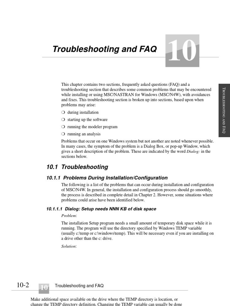 MSC/Nastran Troubleshooting Guide | PDF | Comma Separated Values ...