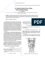 Analytic Model of Solar Power Plant With A Stirling Engine