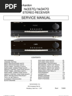 hk3370/hk3470 Service Manual: Harman/kardon Stereo Receiver