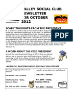 October 2012 Newsletter