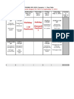 5th - Weekly Timetable PGDHM 2011 - 2012