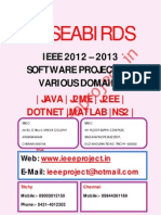 Ieee 2012 Projects Software Engineering at Seabirds (Cochin, Thiruvananthapuram, Mysore, Mangalore, Hubli, Chennai, Trichy)