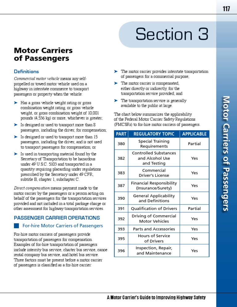 A Motor Carrier's Guide to Improving Highway Safety Regulations for