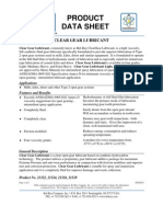 Clear Gear Lubricant Data Sheet