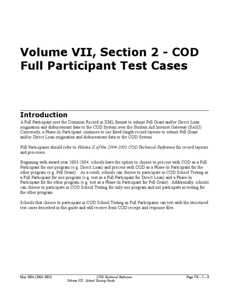 Full Participant Testing Guide for COD | PDF