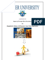 Foreign Direct Investment and Balance of Payments of Bangladesh