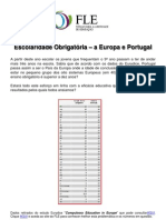 Escolaridade Obrigatória - A Europa e Portugal