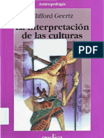 Geertz, Clifford La interpretación de las culturas