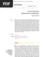 Emmanuel Chukwudi Eze_ Democracia Ou Consenso_ Resposta Ao Wiredu