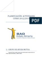 PLANIFICACIÓN ACTIVIDADES ASOCIACIÓN BAOINDALOALMERIA 2012