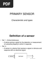 Primary Sensor: Characteristic and Types