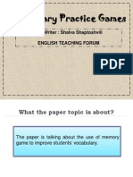 Vocabulary Practice Games: The Writer: Shalva Shaptoshvili English Teaching Forum