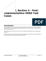 Volume V, Section 4 - Post-Implementation HERA Test Cases