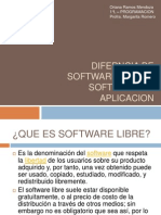 Diferncia de Software Libre y Software de Aplicacion