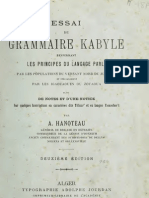 Essai de Grammaire Kabyle - Adolphe Hanoteau 1906