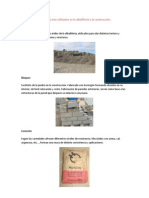 Materiales Más Utilizados en La Albañilería y La Construcción