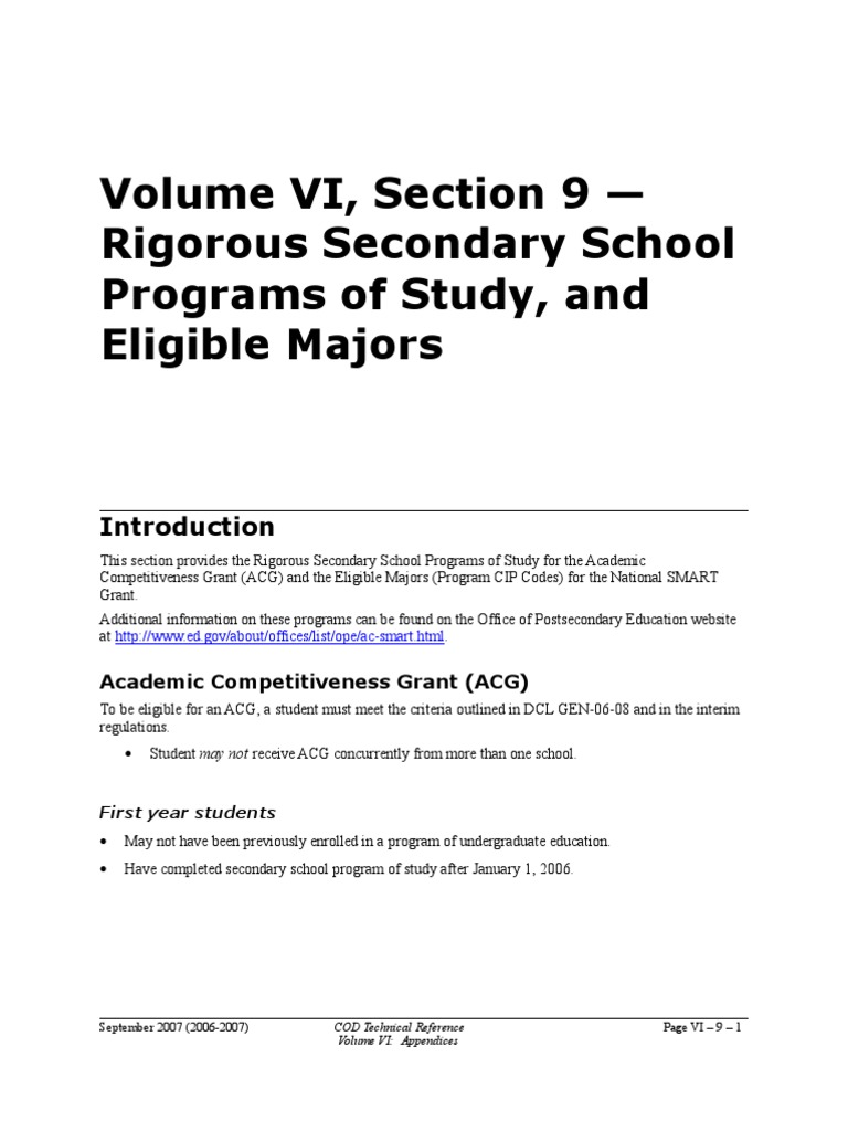 Rigorous High School Programs Overview | PDF