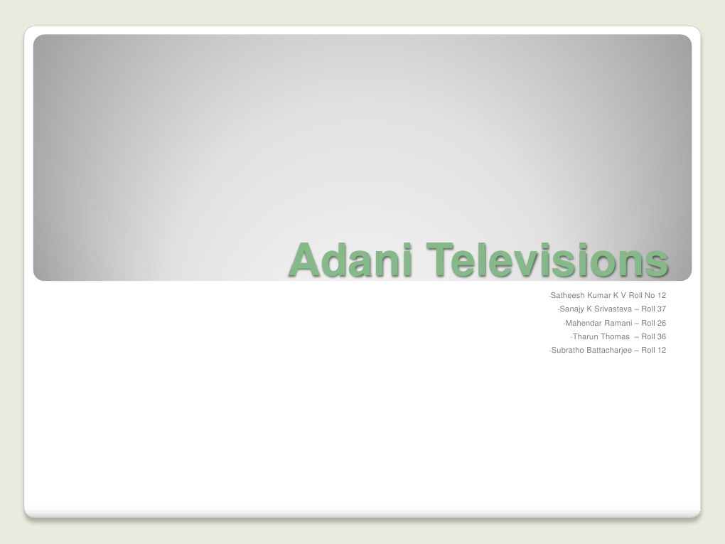 Adani Televisions SWOT Analysis & Strategy | PDF | Business | Finance ...
