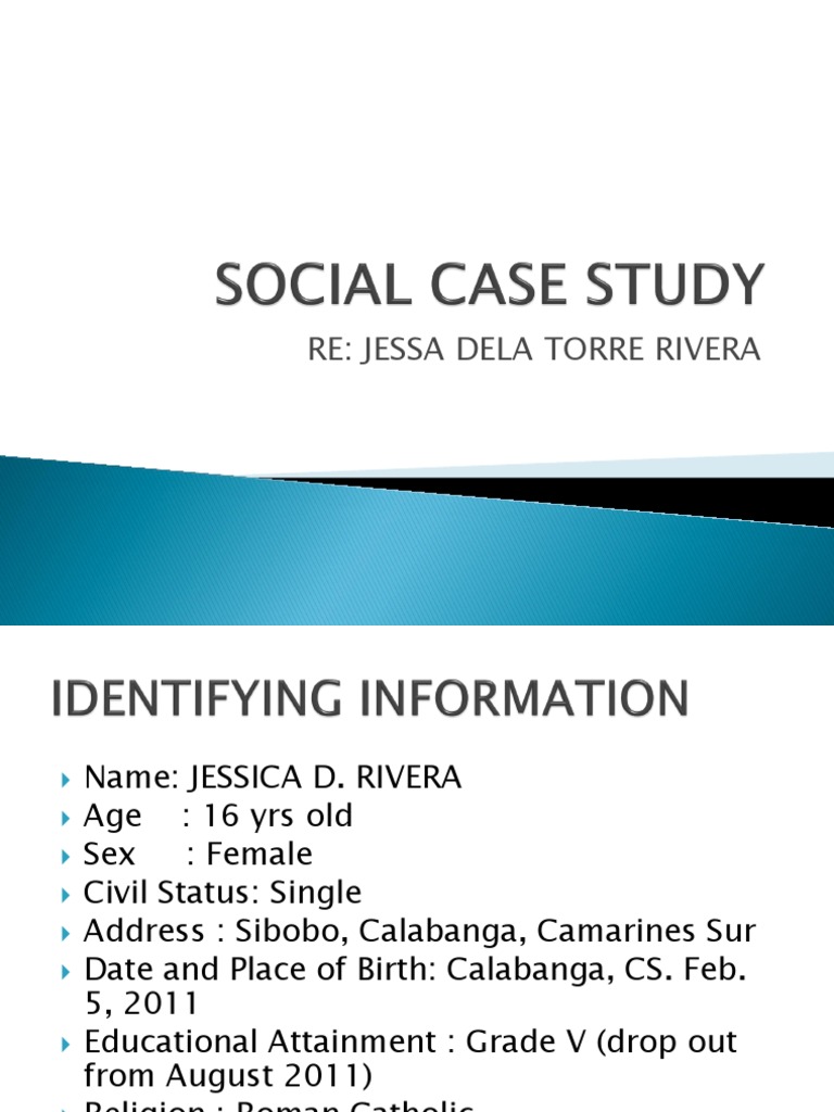 social case study report mswdo