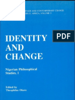 Theophilus Okere (Ed.) - Identity and Change. Nigerian Philosophical Studies I