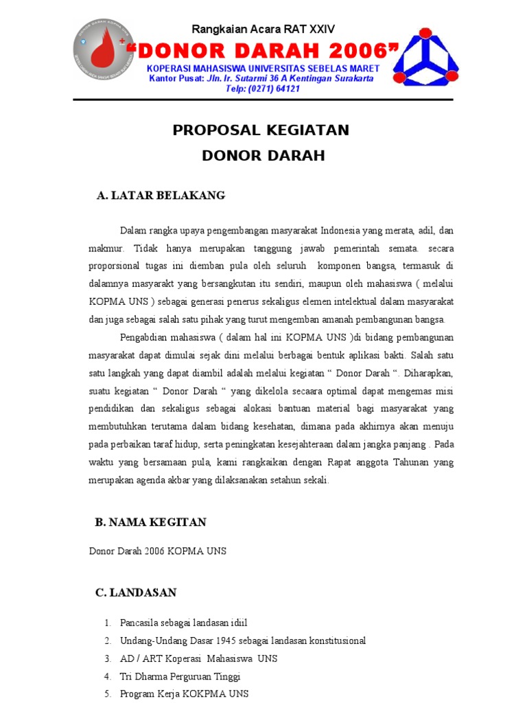 Proposal Donor Darah