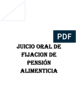 juicio oral de fijacion de pension alimenticia