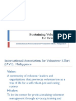 Sustaining Volunteerism for Development