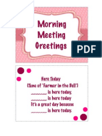 Morning Meeting Greetings Styled