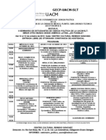 II SEMINARIO DE ESTUDIANTES DE CIENCIA POLÍTICA DE LA UACM-SLT. Programa