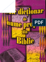  Mic Dictionar de Nume Proprii Din Biblie