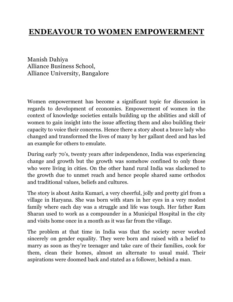 Case Study Women Empowerment Empowerment Woman