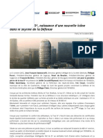 PREMIÈRE PIERRE D², NAISSANCE D’UNE NOUVELLE ICÔNE DANS LE SKYLINE DE LA DÉFENSE