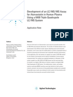 Development of An Lcmsms Assay For Atorvastatin in Human Plasma Using 6460 QQQ