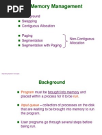 Memory Management: Background Swapping Contiguous Allocation