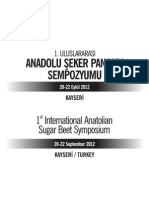 Uluslararası - Şeker - Pancarı - Sempozyumu - Kitabı - 20-22 - Eylül - 2012 - Kayseri - Ve - Boğazlıyan-Yozgat