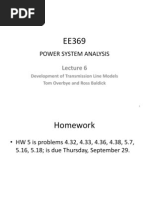 Power System Analysis: Development of Transmission Line Models Tom Overbye and Ross Baldick