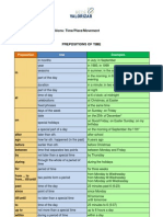 Ingles 3 Ciclo e Secundario Grammar Study Prepositions Time Place and Movement 3483