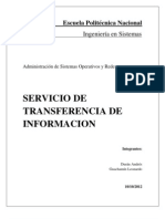 Servicio de Transferencia de Informacion: Ingeniería en Sistemas