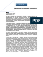 Un Sistema Financiero Que No Financia El Desarrollo