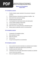Download Master List of Investigatory Projects-Titles by Benedict Marzan SN109006917 doc pdf