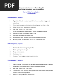 Master List of Investigatory Projects-Titles