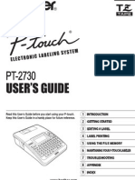 P Touch Hardware Manual - UM PT 2730 2730VP en 2659