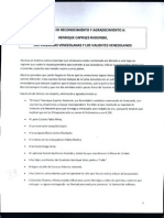 Carta de Tuto Quiroga a la Oposición Venezolana