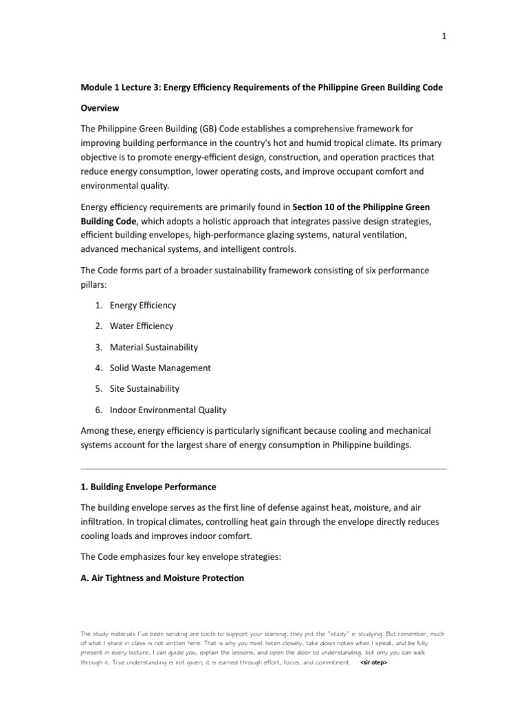 01 - MODULE 1_ LECTURE 3_Energy Efficiency Requirements of the Green ...