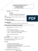 Estrutura de dados em listas contíguas e encadeadas