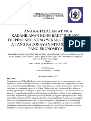 Mga Paraan Upang Mas Mapaunlad Ang Wikang Filipino - angupang