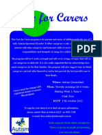 Care For Carers Flyer Term 4 2012