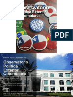 Observatorio Política Exterior Colombiana. Boletín N°3. Issn: 2322-6412