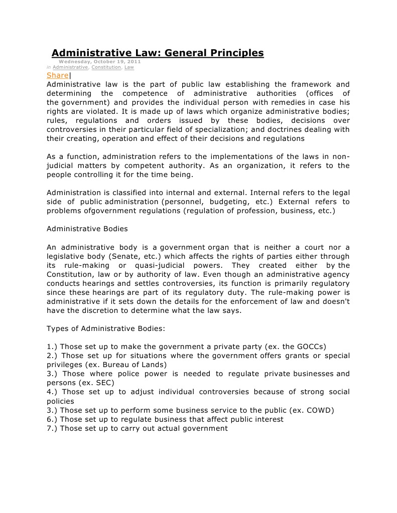 Administrative Law Pdf